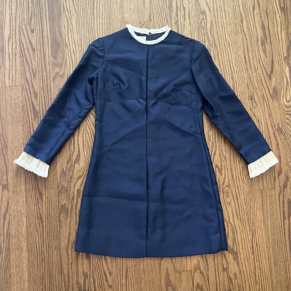 Vintage Peck & Peck 5th Ave New York Dress Diplomat Mini Dress Ruffle Sleeve Sz7